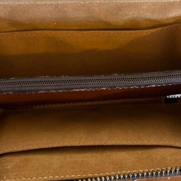 Patricia Nash Leather Floral Oria Snake Print Zipper Billfold Wallet /Clutch - Picture 5 of 7